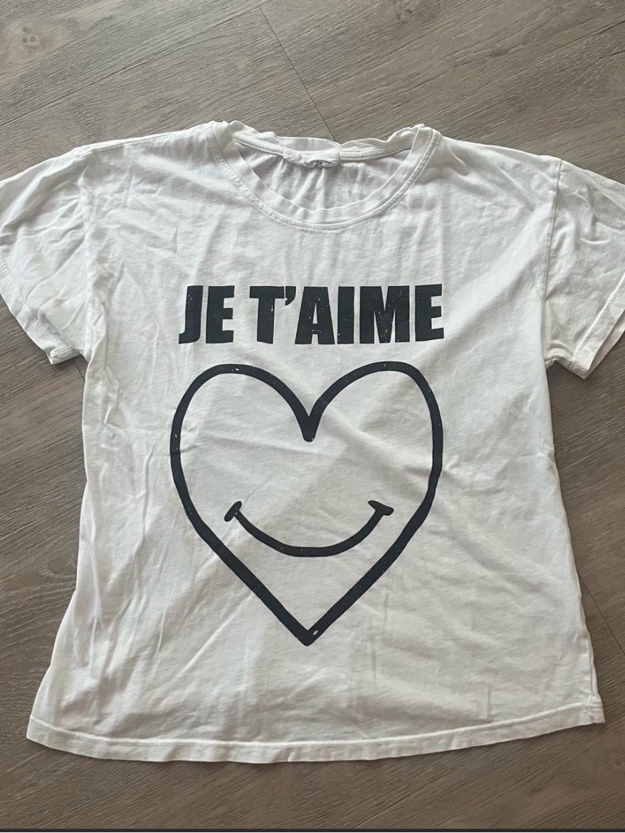 Self Contrast Je T’aime Tee Shirt
